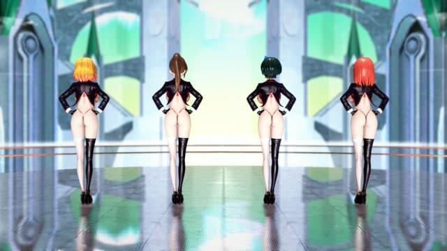 Mizuhara Chizuru x Nanami Mami x Sasashina Rukatsu x Sakurazawa Sumi - Oppa, Do you trust me [She, I will borrow] Sexy black costume thumbnail